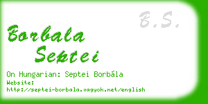 borbala septei business card