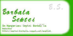 borbala septei business card